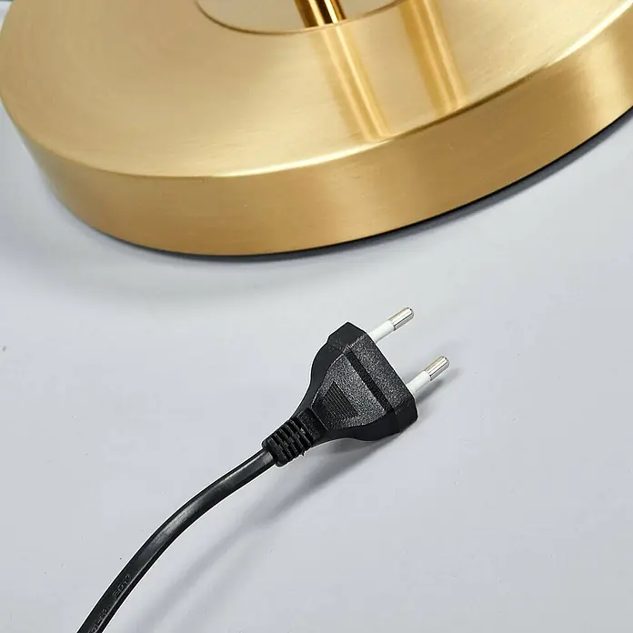 Lindby LED-Deckenfluter Eda - Höhe: 180 cm, messing / gold, messing / gold, Warmweiß