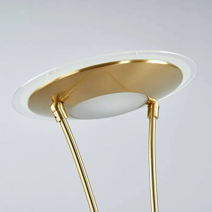 Lindby LED-Deckenfluter Eda - Höhe: 180 cm, messing / gold, messing / gold, Warmweiß