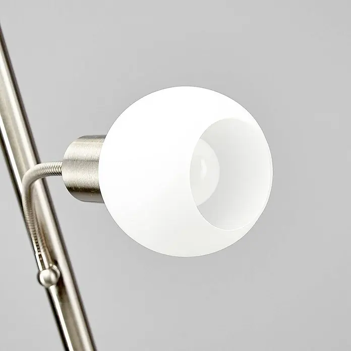 Lindby LED-Deckenfluter Elaina - Höhe: 180 cm, alu / grau / zink
