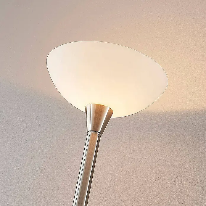 Lindby LED-Deckenfluter Ignacia - alu / grau / zink