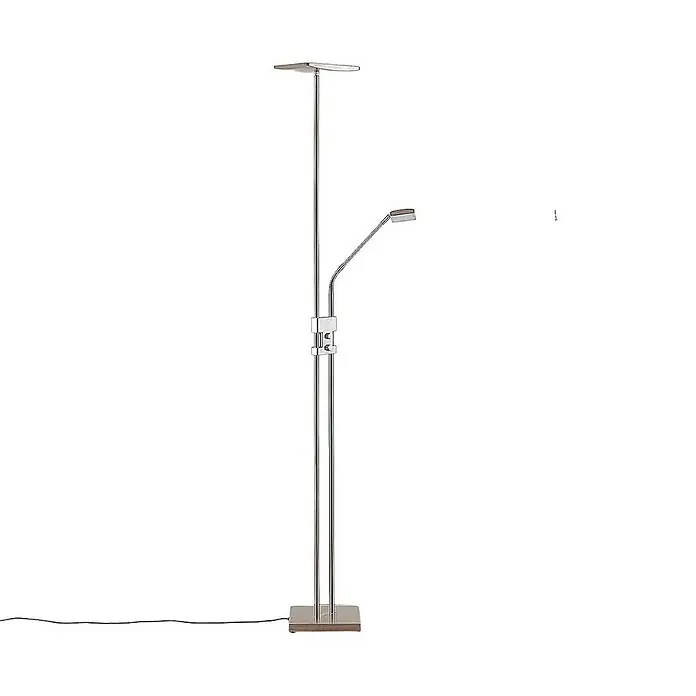 Lindby LED-Deckenfluter Jonne - Höhe: 180 cm, alu / grau / zink, Warmweiß