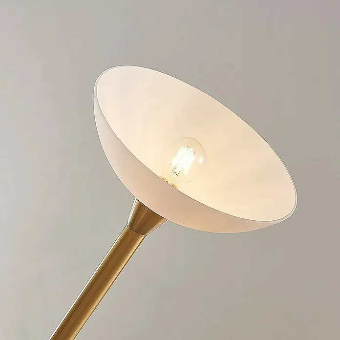 Lindby LED-Deckenfluter Ignacia - Höhe: 180 cm, messing / gold