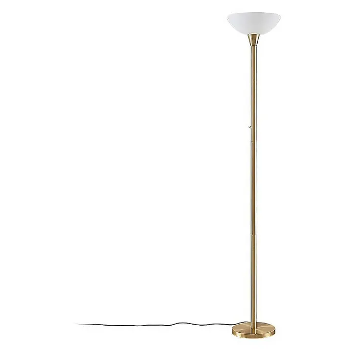 Lindby LED-Deckenfluter Ignacia - Höhe: 180 cm, messing / gold