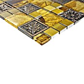 Mosaikfliese Crystal Mix XCM NIKO90 (30 x 30 cm, Gold, Glänzend)