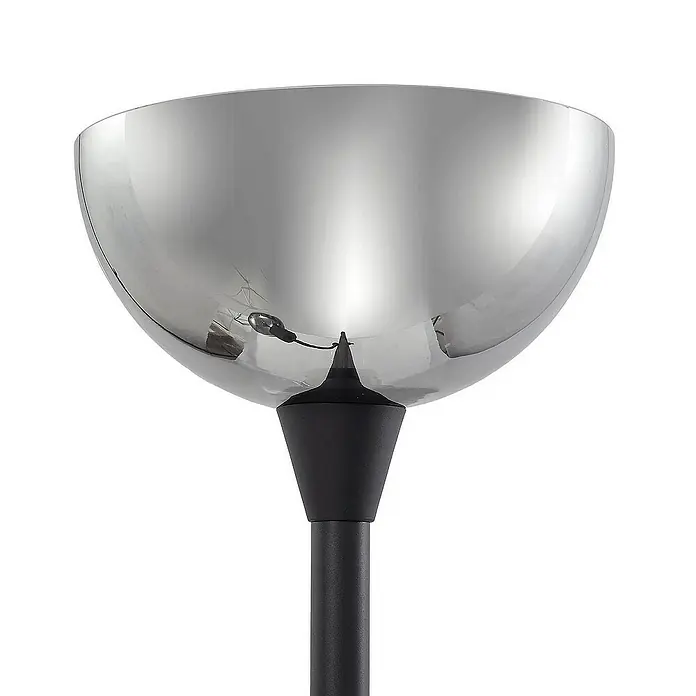 Lindby LED-Deckenfluter Nehemia - Höhe: 185 cm, schwarz, klar / transparent