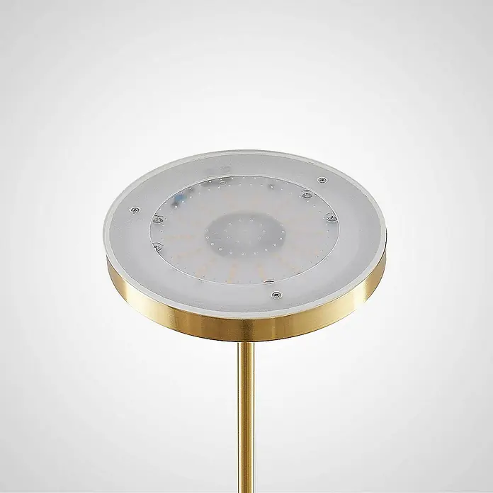 Lindby LED-Deckenfluter Seppa - Höhe: 180 cm, messing / gold, messing / gold, Warmweiß