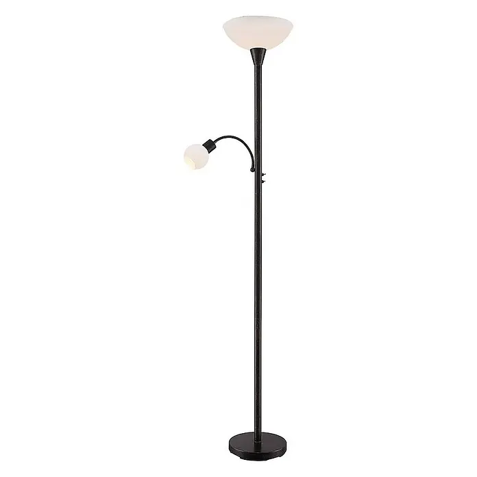 Lindby LED-Deckenfluter Elaina - Höhe: 180 cm, braun / rost