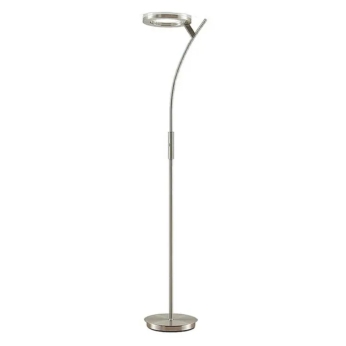Lindby LED-Deckenfluter Darion - alu / grau / zink, alu / grau / zink, Warmweiß
