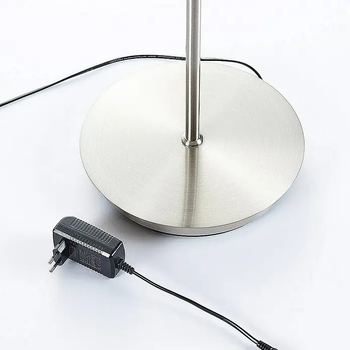 Lindby LED-Deckenfluter Darion - alu / grau / zink, alu / grau / zink, Warmweiß