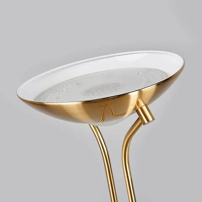 Lindby LED-Deckenfluter Josefin - Höhe: 180 cm, messing / gold, messing / gold, Warmweiß