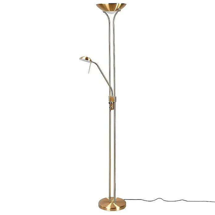 Lindby LED-Deckenfluter Josefin - Höhe: 180 cm, messing / gold, messing / gold, Warmweiß