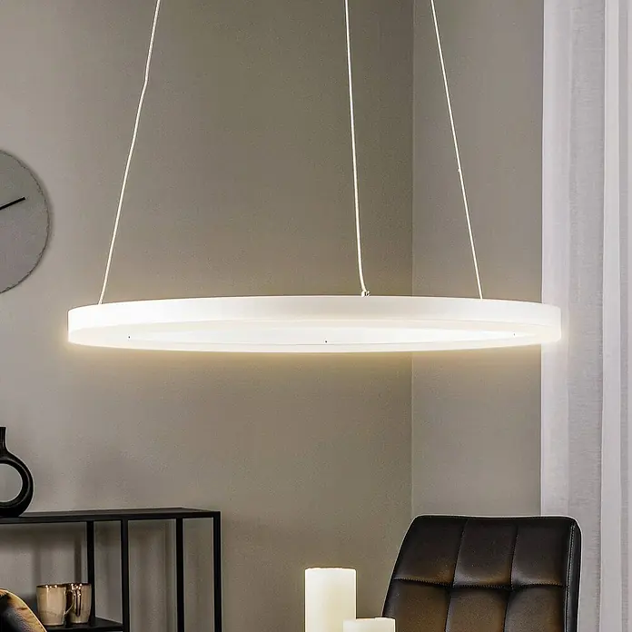 Arcchio Pendelleuchte Albiona - L x B x H: 60 x 60 x 3,5 cm, weiß / opal, weiß