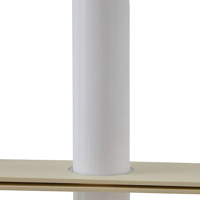 Lucande Pendelleuchte Audrina - L x B x H: 45 x 5,5 x 79 cm, creme / amber, beige, weiß