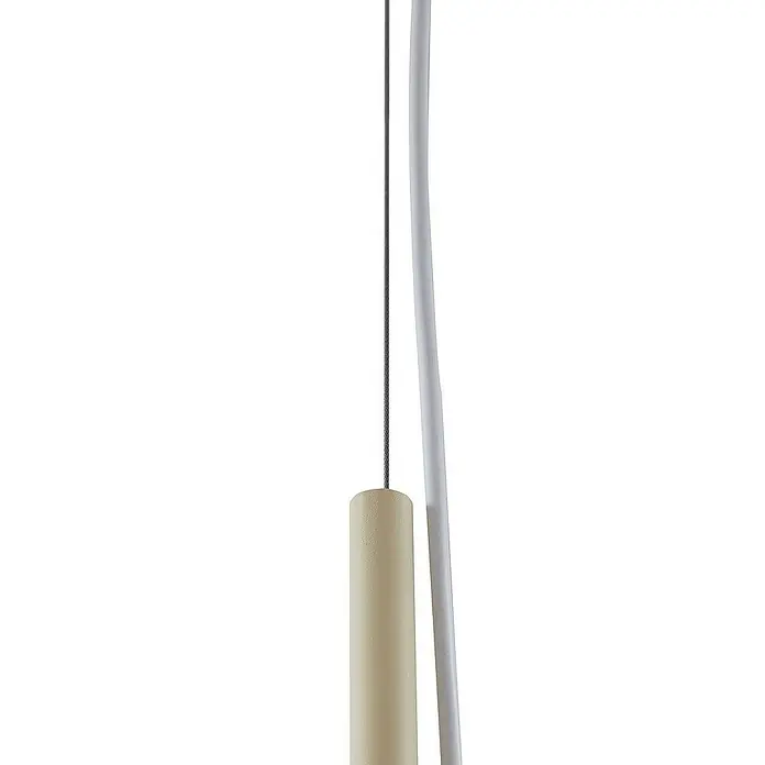 Lucande Pendelleuchte Audrina - L x B x H: 45 x 5,5 x 79 cm, creme / amber, beige, weiß
