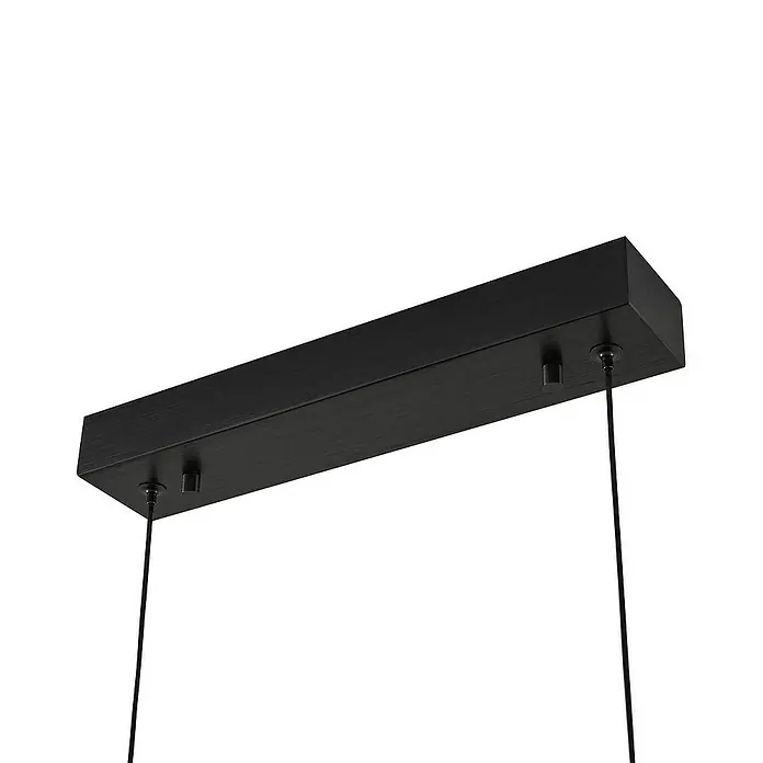 Lucande Pendelleuchte Torven - L x B x H: 121,5 x 5,5 x 8 cm, schwarz, Schwarz