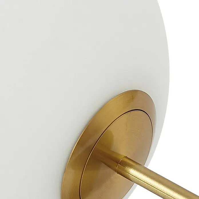Lucande Pendelleuchte Joran - L x B x H: 25 x 25 x 25 cm, weiß / opal, opal weiß, gold, Schwarz