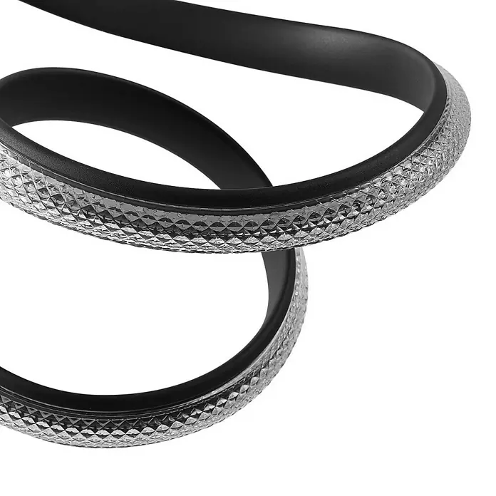 Lucande Pendelleuchte Rodado - L x B x H: 110 x 33 x 33 cm, schwarz, Schwarz, transparent