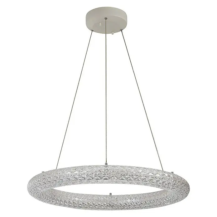 Lucande Pendelleuchte Tumata - L x B x H: 75 x 75 x 8 cm, klar / transparent, transparent