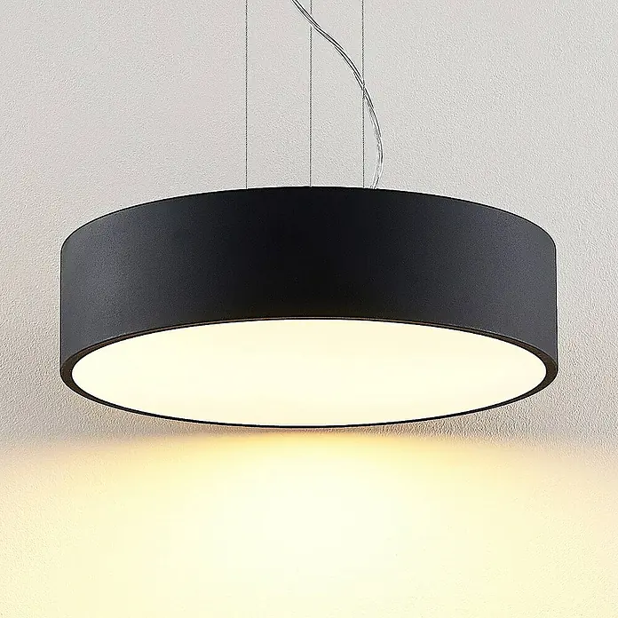 Arcchio Pendelleuchte Noabelle - L x B x H: 40 x 40 x 10 cm, schwarz, Schwarz, weiß