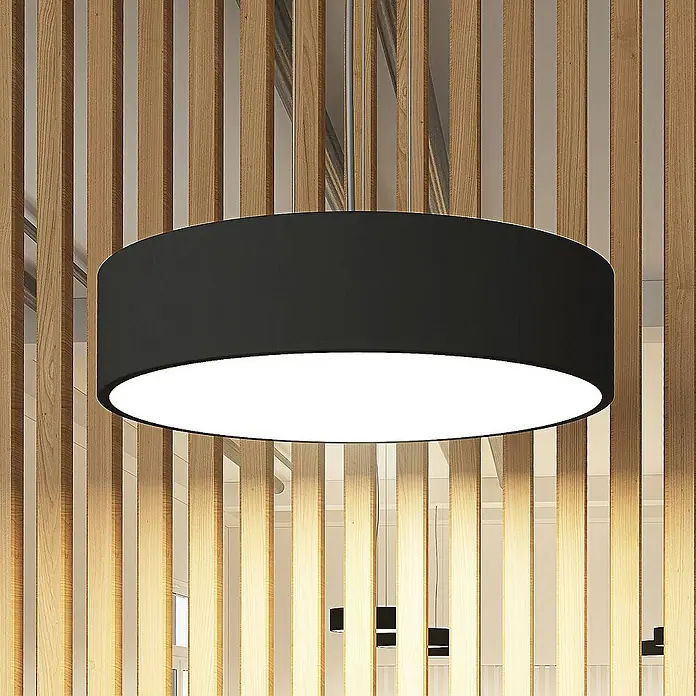 Arcchio Pendelleuchte Noabelle - L x B x H: 40 x 40 x 10 cm, schwarz, Schwarz, weiß