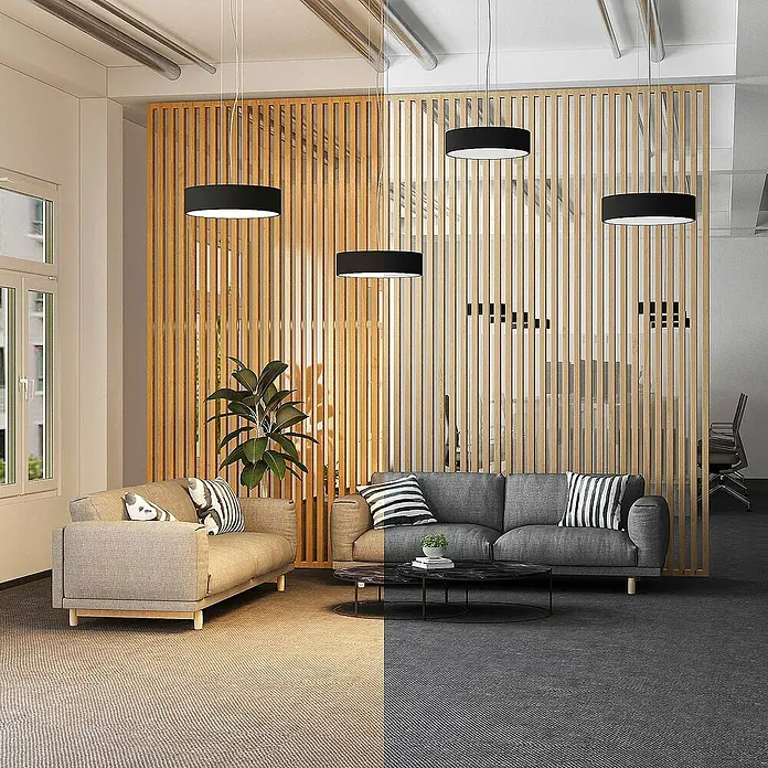 Arcchio Pendelleuchte Noabelle - L x B x H: 40 x 40 x 10 cm, schwarz, Schwarz, weiß