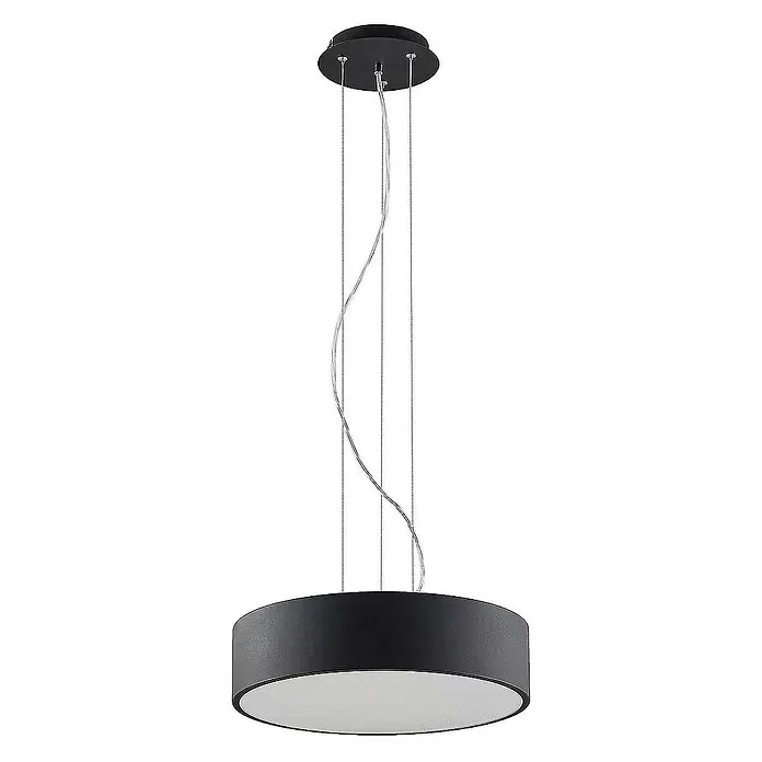 Arcchio Pendelleuchte Noabelle - L x B x H: 40 x 40 x 10 cm, schwarz, Schwarz, weiß
