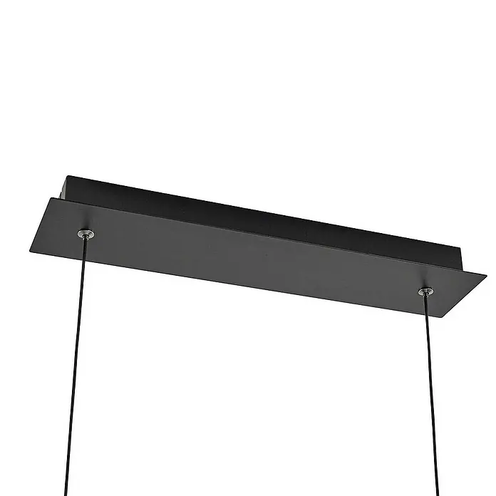 Lucande Pendelleuchte Alevia - L x B x H: 100 x 8 x 10 cm, messing / gold, blattgold, Schwarz, weiß