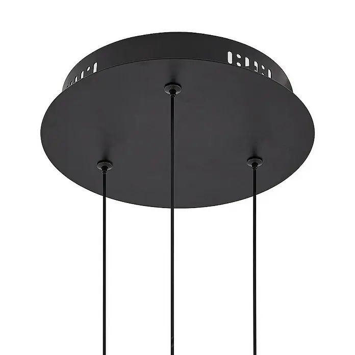 Lucande Pendelleuchte Hayley - L x B x H: 20 x 20 x 150 cm, klar / transparent, klar, Schwarz