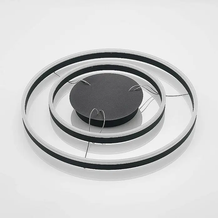 Arcchio Pendelleuchte Albiona - L x B x H: 60 x 60 x 250 cm, schwarz, Schwarz, weiß