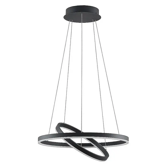 Arcchio Pendelleuchte Albiona - L x B x H: 60 x 60 x 250 cm, schwarz, Schwarz, weiß