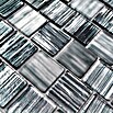 Mosaikfliese Quadrat Crystal Struktur CM CF41 (28,6 x 31,8 cm, Schwarz, Glänzend)
