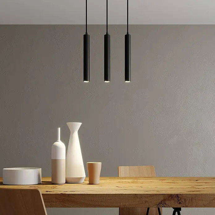 Arcchio Pendelleuchte Franka - L x B x H: 37 x 8 x 30 cm, schwarz, Schwarz (RAL 9005)