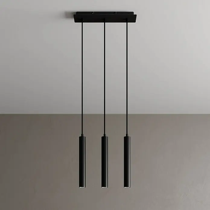Arcchio Pendelleuchte Franka - L x B x H: 37 x 8 x 30 cm, schwarz, Schwarz (RAL 9005)