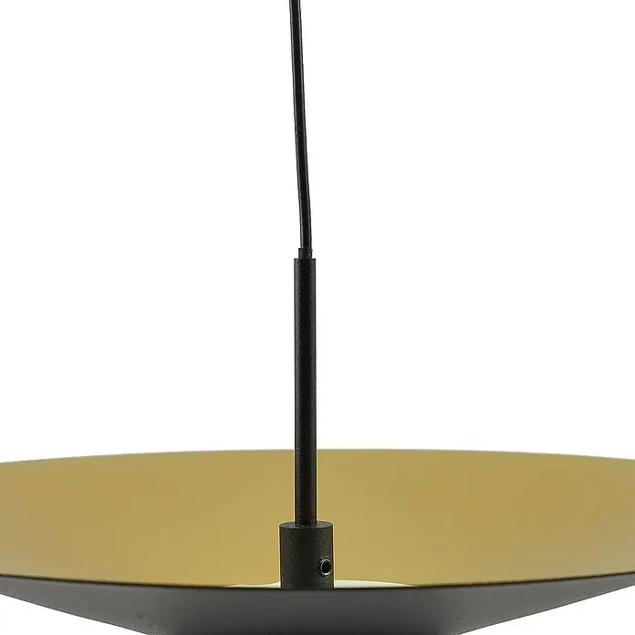 Lindby Pendelleuchte Norvind - L x B x H: 25 x 25 x 7 cm, schwarz, sandSchwarz, gold