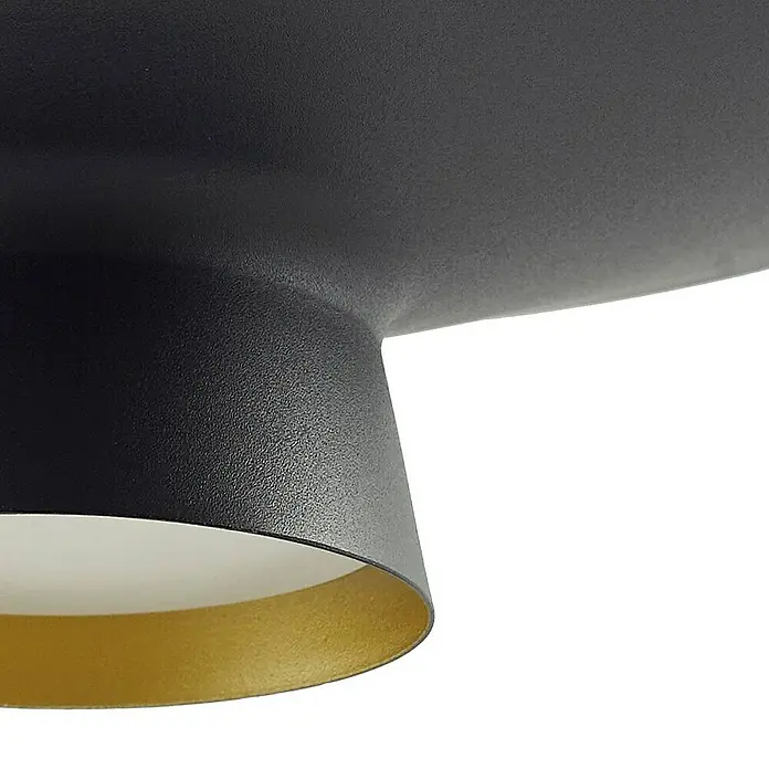 Lindby Pendelleuchte Norvind - L x B x H: 25 x 25 x 7 cm, schwarz, sandSchwarz, gold