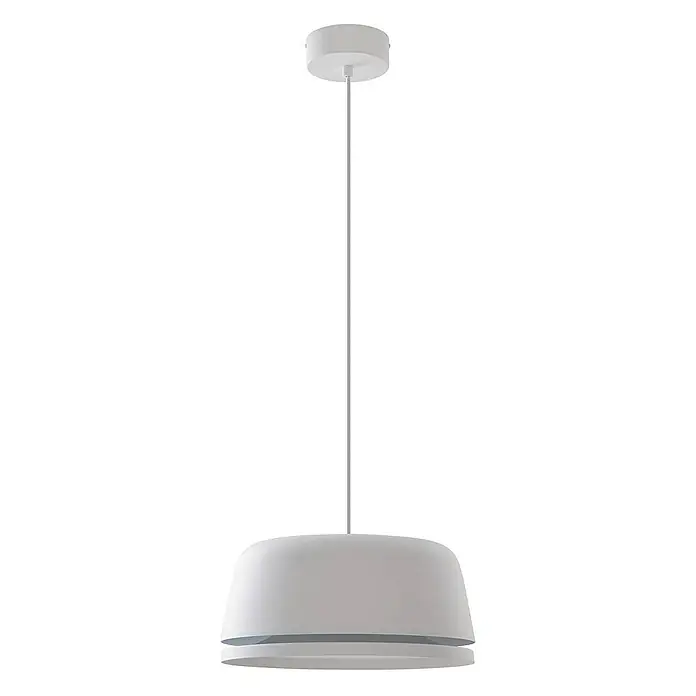 Lucande Pendelleuchte Faelinor - L x B x H: 35 x 35 x 17 cm, weiß / opal, weiß