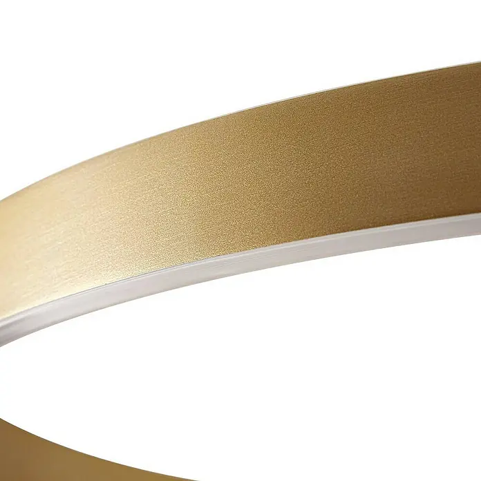Lucande Pendelleuchte Yonam - L x B x H: 80 x 80 x 4,5 cm, messing / gold, gold, weiß
