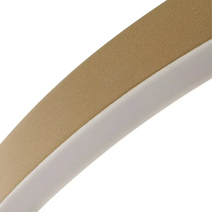 Lucande Pendelleuchte Yonam - L x B x H: 80 x 80 x 4,5 cm, messing / gold, gold, weiß