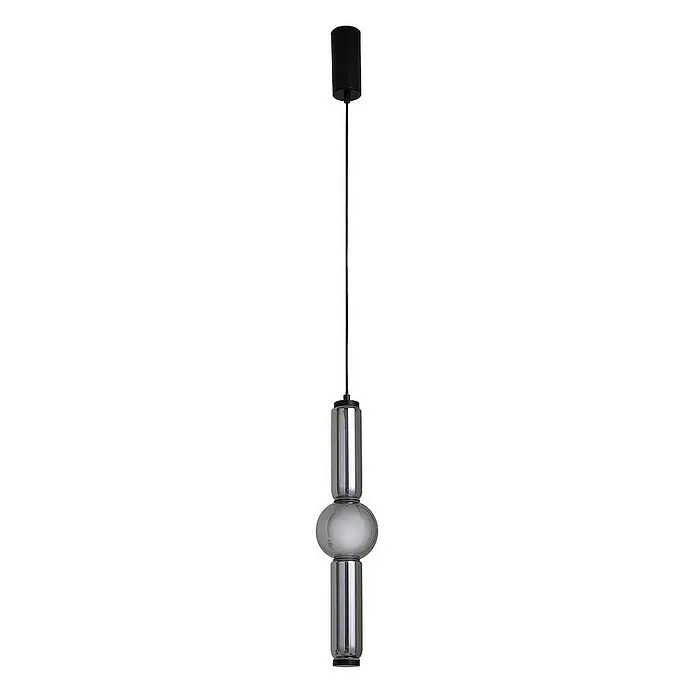 Lucande Pendelleuchte Savete - alu / grau / zink, rauchgrau, Schwarz