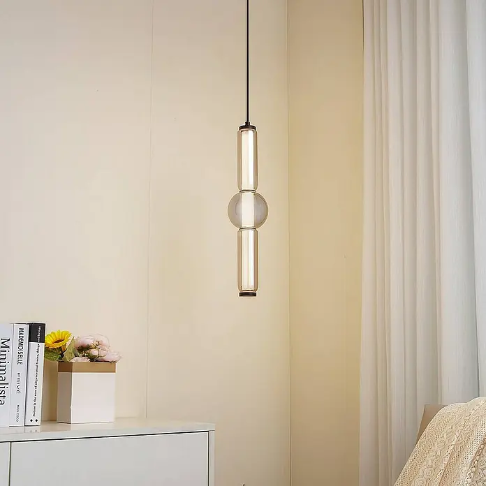 Lucande Pendelleuchte Savete - alu / grau / zink, rauchgrau, Schwarz
