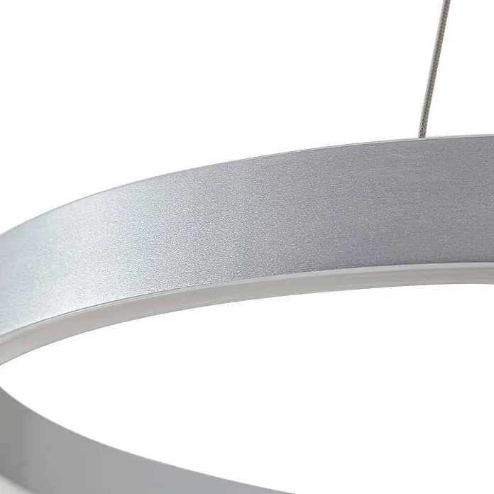 Lucande Pendelleuchte Yonam - alu / grau / zink, alufarben, weiß