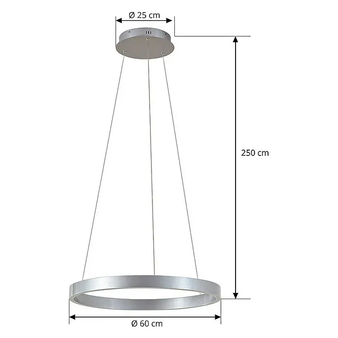 Lucande Pendelleuchte Yonam - alu / grau / zink, alufarben, weiß