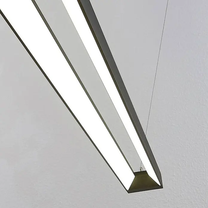 Arcchio Pendelleuchte Cuna - L x B x H: 162,2 x 11,5 x 4,88 cm, schwarz, Schwarz (RAL 9005)