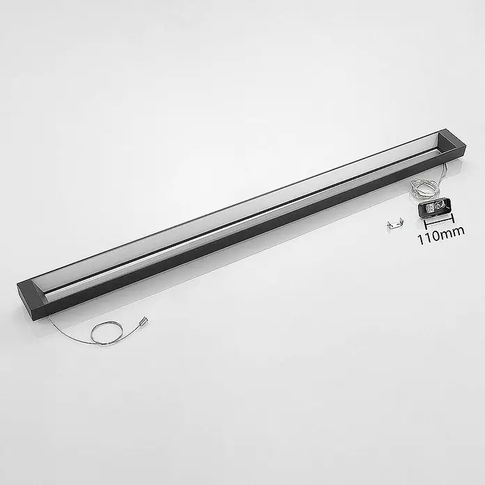 Arcchio Pendelleuchte Cuna - L x B x H: 162,2 x 11,5 x 4,88 cm, schwarz, Schwarz (RAL 9005)