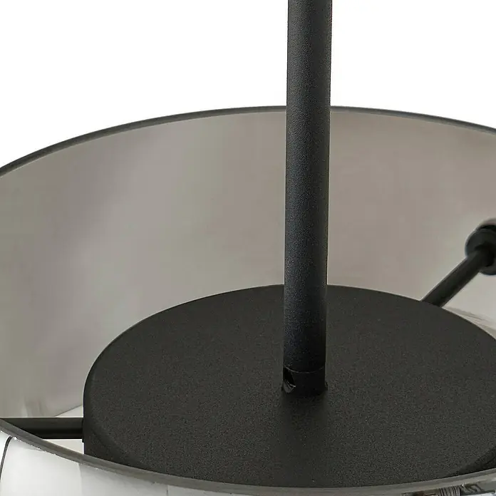 Lucande Pendelleuchte Martis - L x B x H: 80 x 20 x 7 cm, schwarz, Schwarz, rauchgrau