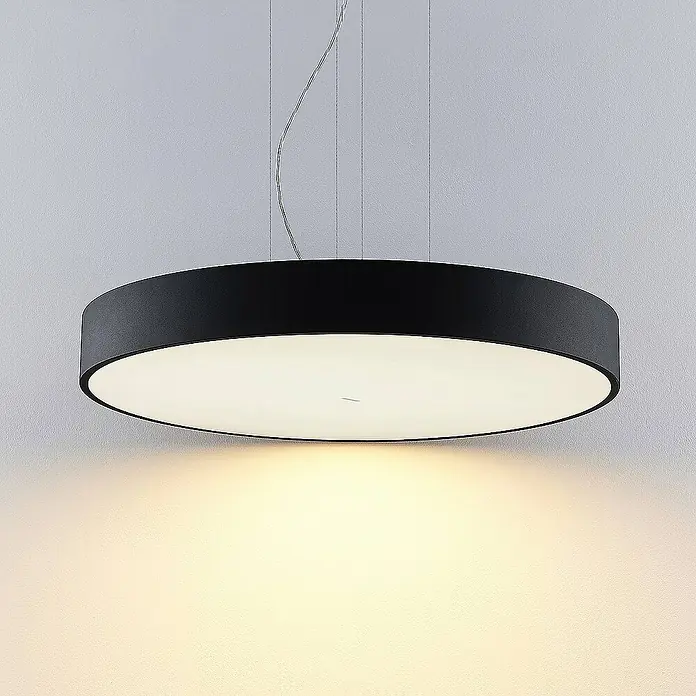 Arcchio Pendelleuchte Noabelle - L x B x H: 80 x 80 x 10 cm, schwarz, Schwarz, weiß