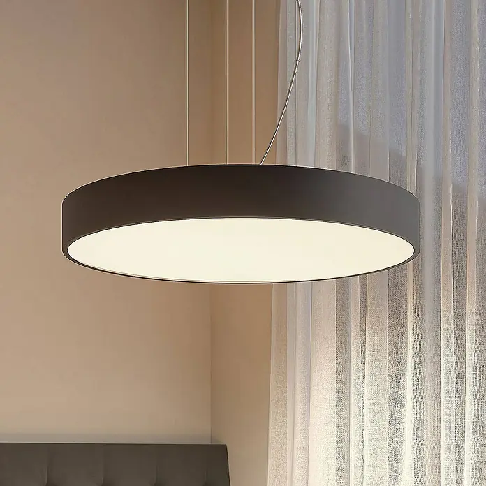 Arcchio Pendelleuchte Noabelle - L x B x H: 80 x 80 x 10 cm, schwarz, Schwarz, weiß