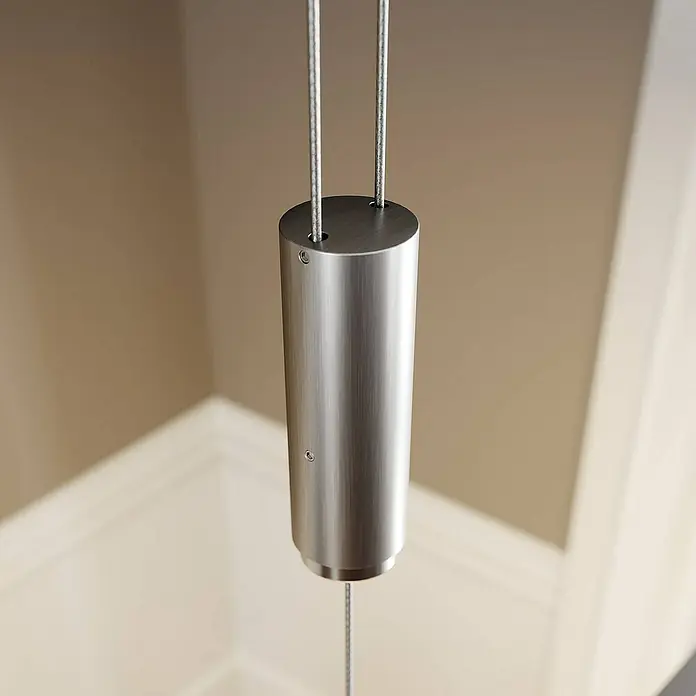 Lucande Pendelleuchte Arnik - L x B x H: 120 x 1,6 x 1,6 cm, nickel matt