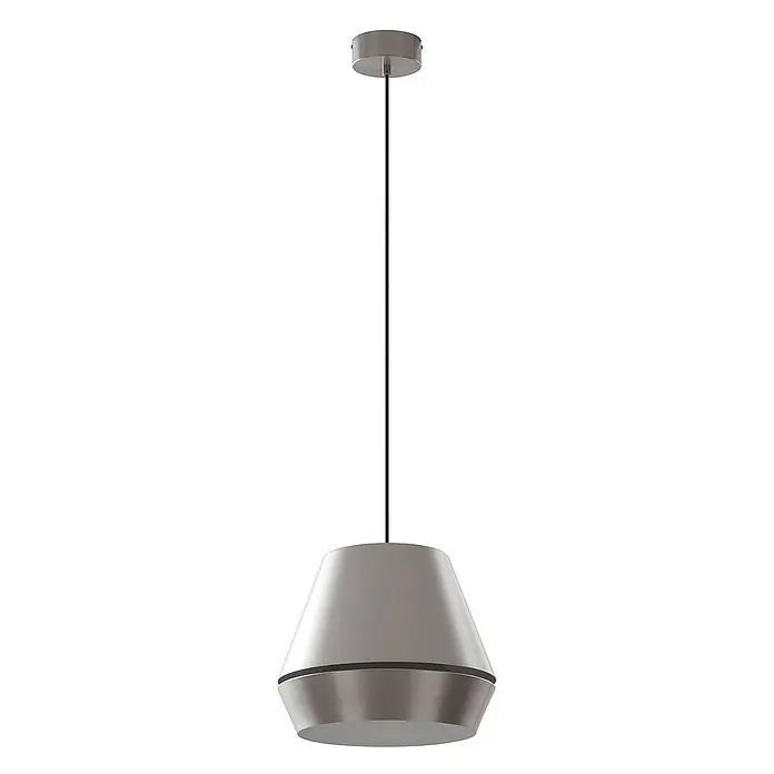 Lucande Pendelleuchte Mynoria - L x B x H: 35 x 35 x 29 cm, alu / grau / zink, silbergrau