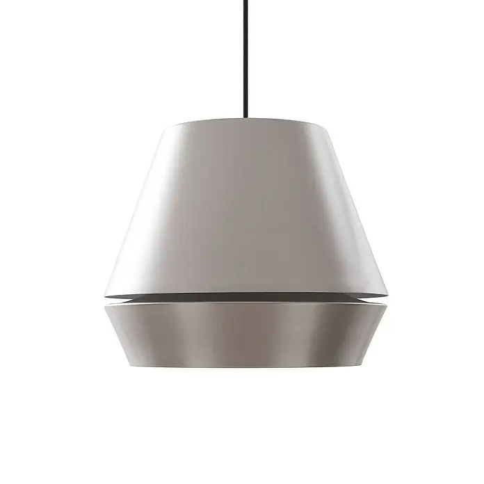 Lucande Pendelleuchte Mynoria - L x B x H: 35 x 35 x 29 cm, alu / grau / zink, silbergrau